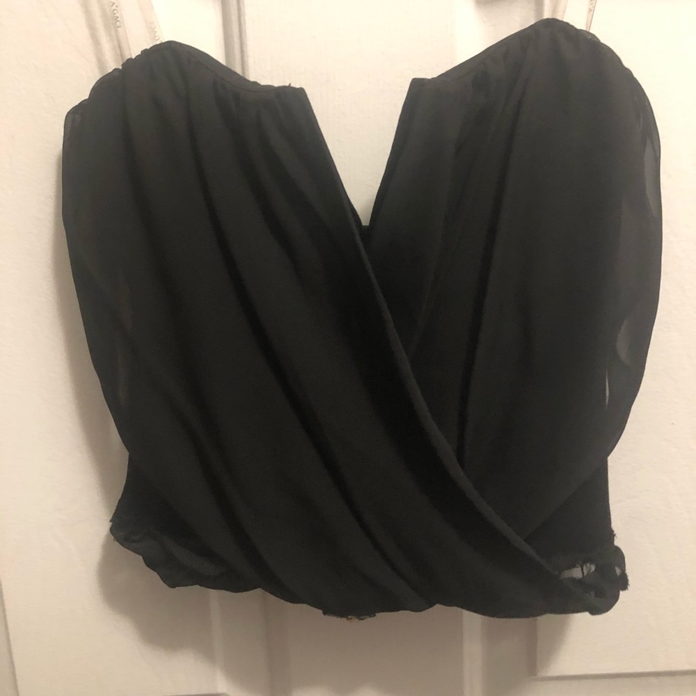 Strapless Sexy Black Top